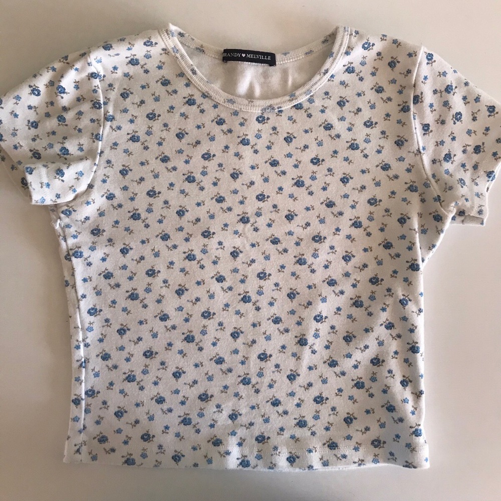 brandy melville floral ashlyn top! - Picture 1 of 3